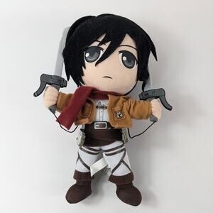 Attack on Tital Mikasa Ackerman Plush Official 10" Stuffed Anime Toy Fan Gift